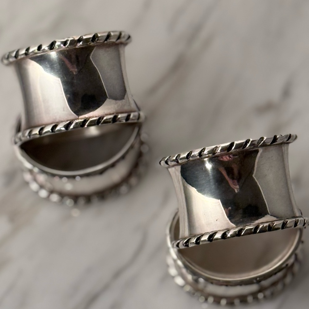 Elegant Silver Napkin Rings